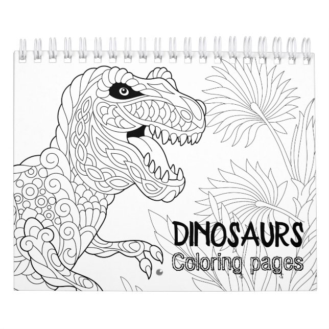 Dinosaurs som färgar sidor kalender (Omslag)
