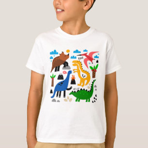 Dinosaurs sömlös mönster t shirt