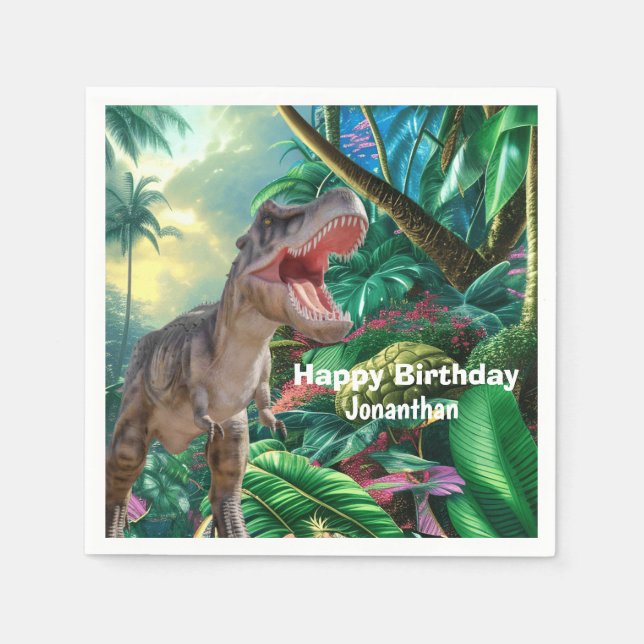 Dinosaurs T Rex children Jurassic World Pappersservett (Framsidan)