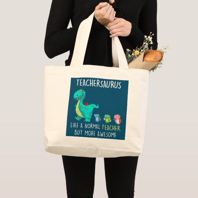 Dinosaurs Teachersaurus som en normal lärare Jumbo Tygkasse (Framsida (produkt))