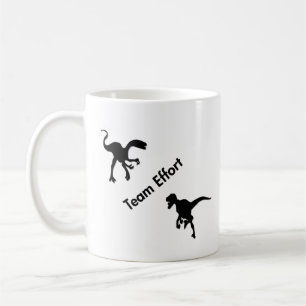 Dinosaurs teamansträngning kaffemugg