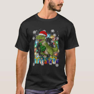 Dinosaurs Träd Light God Jul Julafton T Shirt