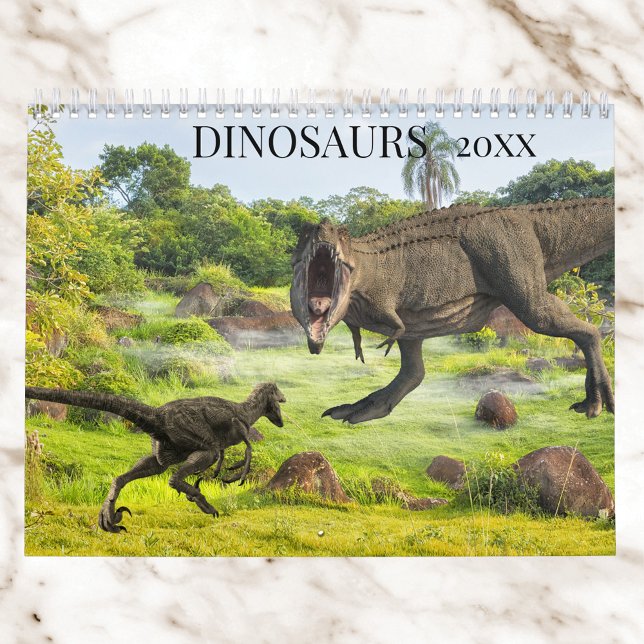 Dinosaurs Tyrannosaurus Raptor Jurassic varje år Kalender (Skapare uppladdad)