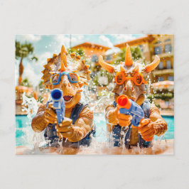 Dinosaurs Vatten strid om Beach Helg Vykort