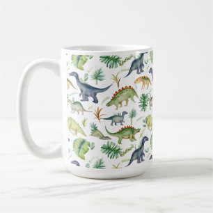 Dinosaurs vattenfärg kaffemugg