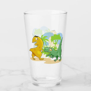 Dinosaurs vid uppspelning glaskopp