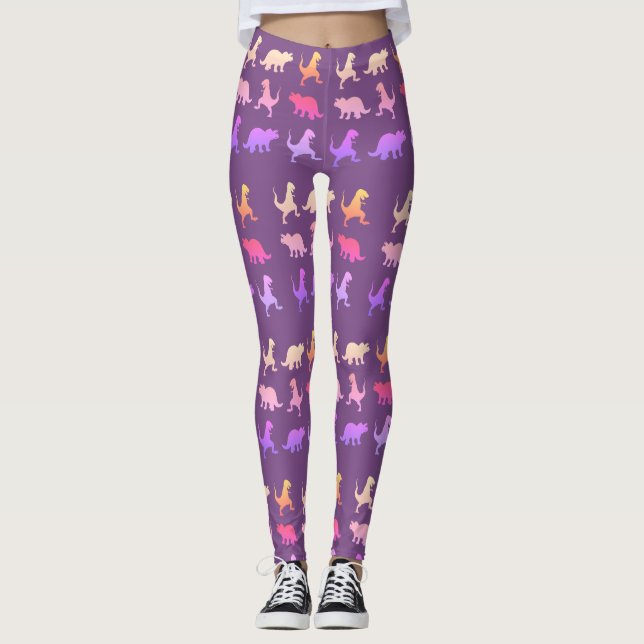 Dinosaursanpassningsbardamasker Leggings (Framsida)
