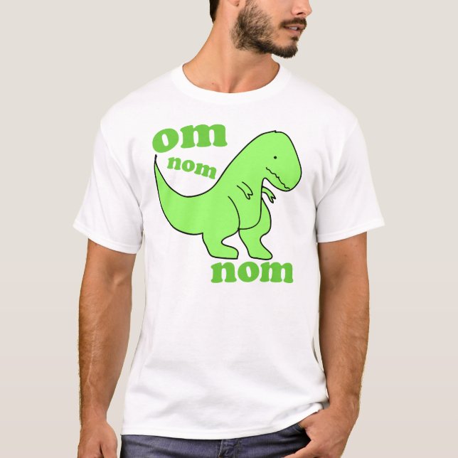 DINOSAURSEGRARE FÖR OM NOM NOM T SHIRT (Framsida)