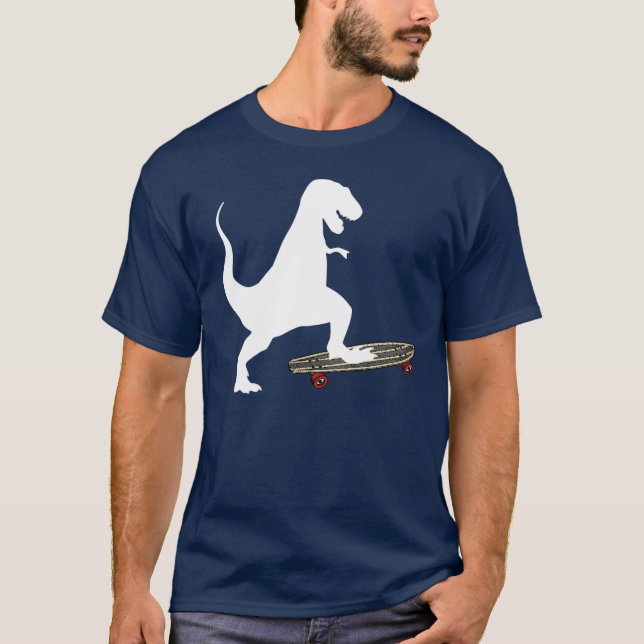 DinosaurSkateboarding T Shirt (Framsida)