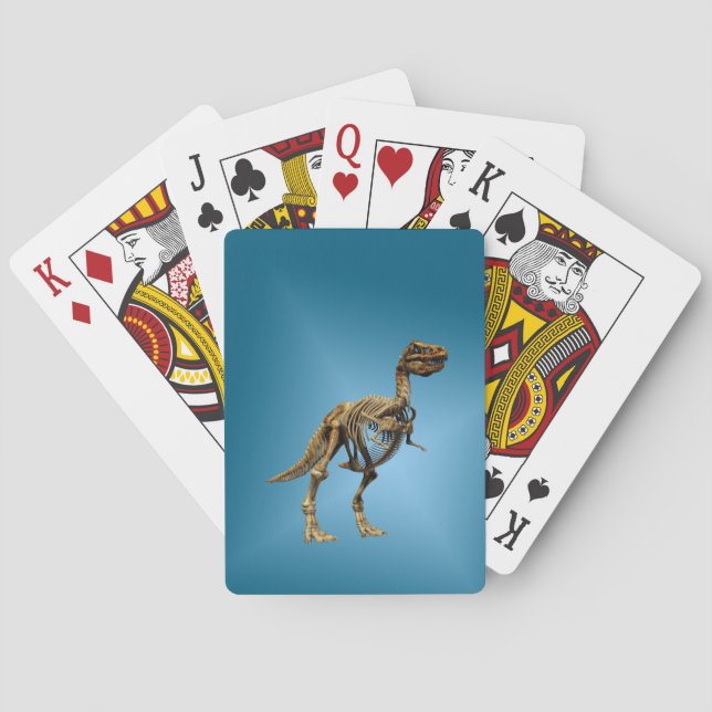 Dinosaurskelett för T. Rex Kortlek (Baksidan)