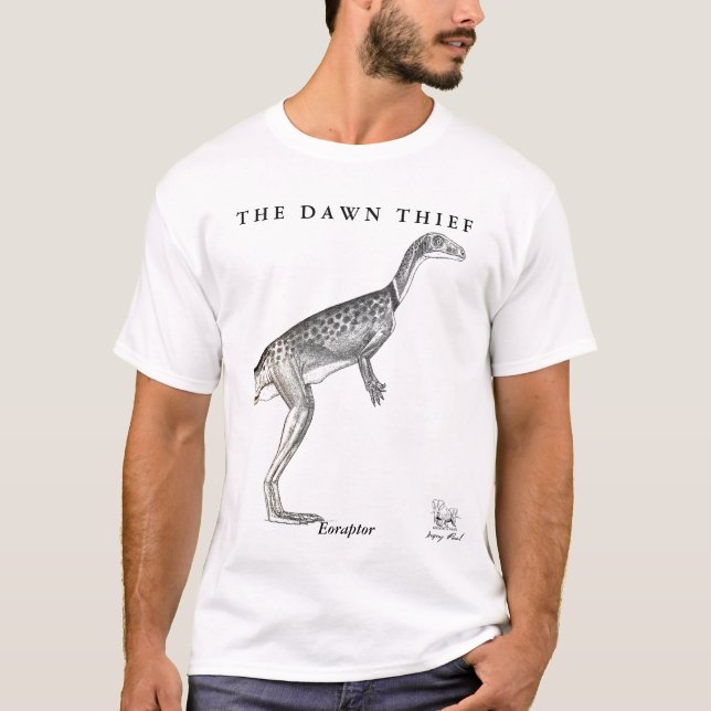 Dinosaurskjorta Eoraptor Gregory Paul T-shirt (Framsida)