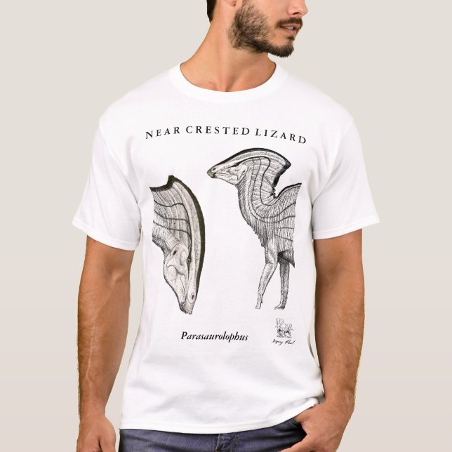 Dinosaurskjorta Parasaurolophus Gregory Paul T-shirt (Framsida)