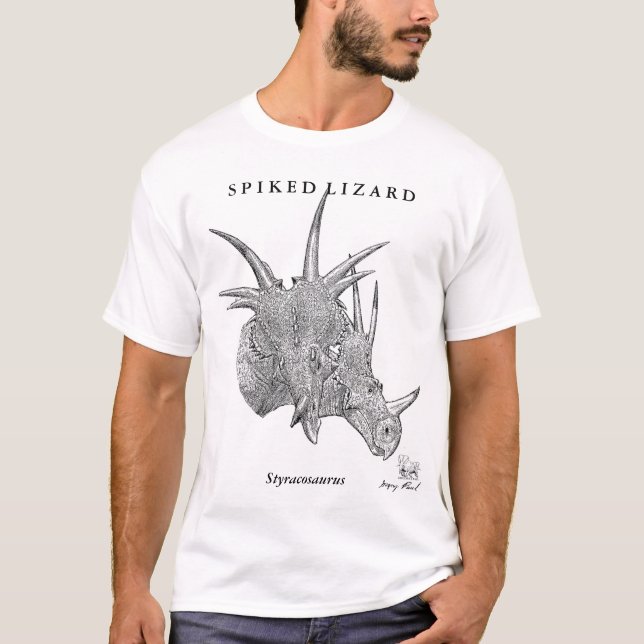 DinosaurskjortaStyracosaurus Gregory Paul Tee (Framsida)