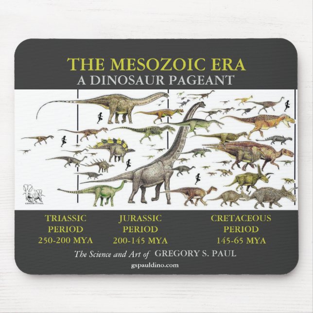 DinosaurskönhetstävlingMousepad konst av Gregory Musmatta (Framsidan)