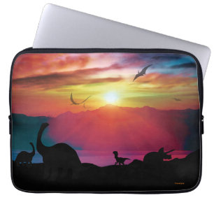 Dinosaursolnedgång Laptop Fodral