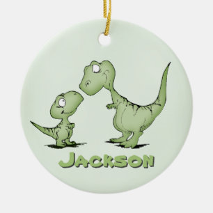 Dinosaurspersonlig Julgransprydnad Keramik