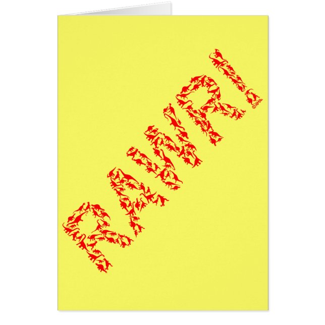 Dinosaursrawr! Hälsningskort (Framsidan)