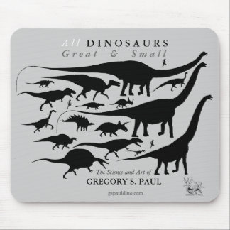 DinosaursSilhouettes Mousepad Gregory Paul Musmatta