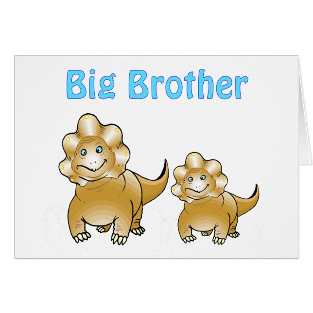 dinosaurstorebror hälsningskort (Framsidan Horizontal)