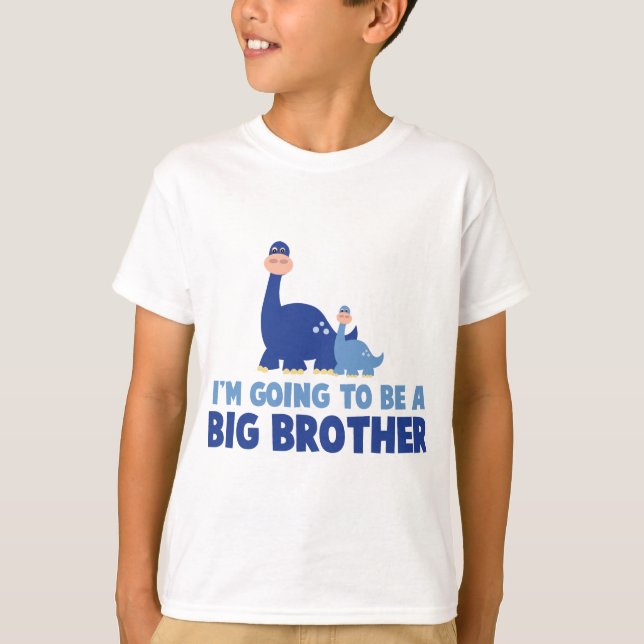 dinosaurstorebror som är NY blått Tee (Framsida)
