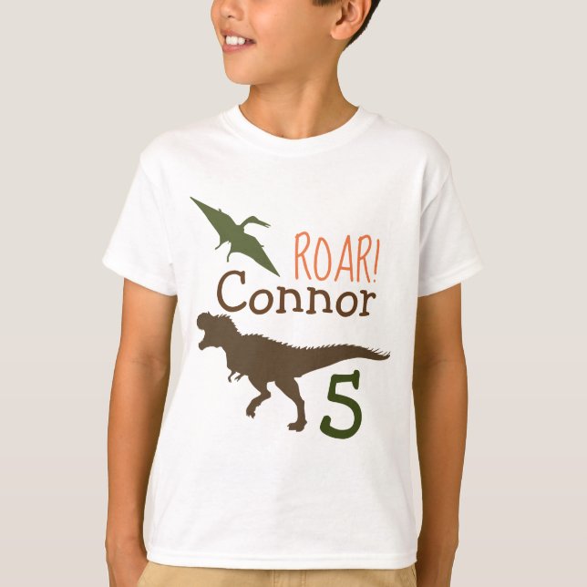 DinosaurT-tröja, födelsedagTshirt Tee (Framsida)