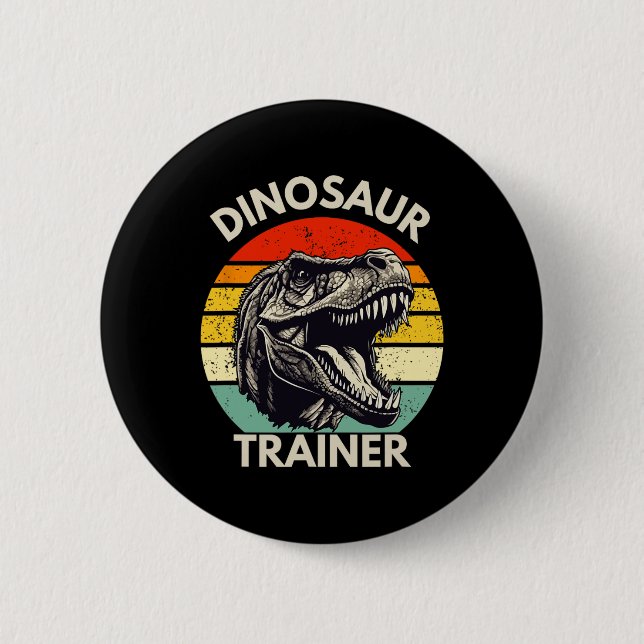 Dinosaurtränare Retro Halloween-kostym för vuxna Knapp (Framsida)