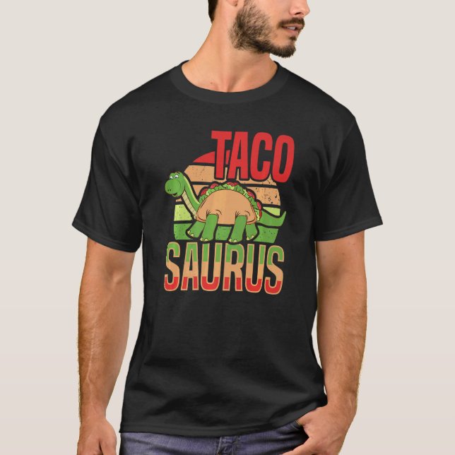 Dinosaurus nationella tako Day Taco Saurus Dino Ta T Shirt (Framsida)
