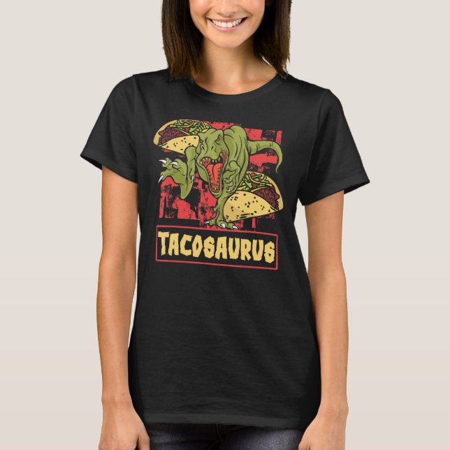 Dinosaurus nationella tako Day Taco Saurus Dino Ta T Shirt (Framsida)