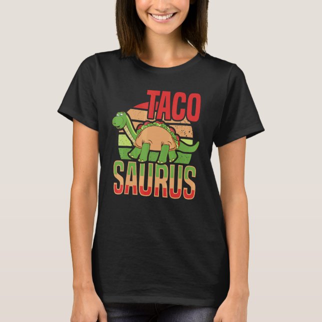 Dinosaurus nationella tako Day Taco Saurus Dino Ta T Shirt (Framsida)