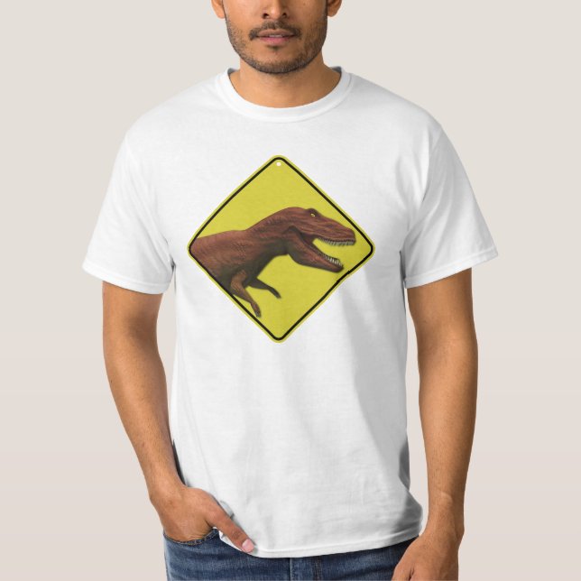 Dinosaurvarningsskjorta T Shirt (Framsida)