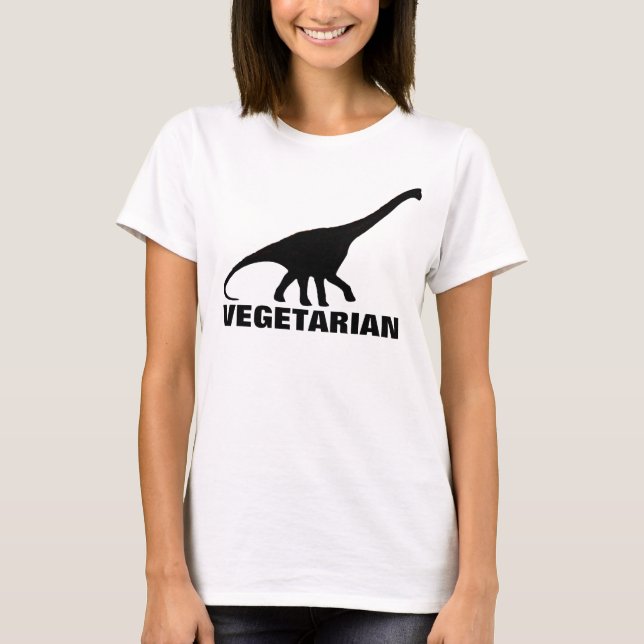 DinosaurVEGETARIANT-tröja T-shirt (Framsida)