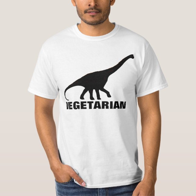 DinosaurVEGETARIANT-tröja T-shirt (Framsida)