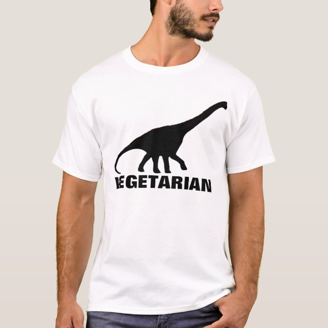 DinosaurVEGETARIANT-tröja Tee Shirt (Framsida)