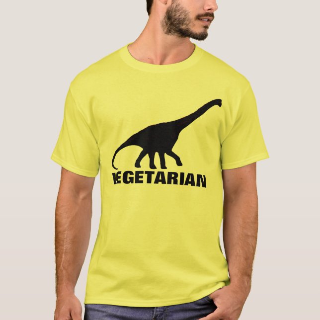 DinosaurVEGETARIANT-tröja Tee Shirt (Framsida)