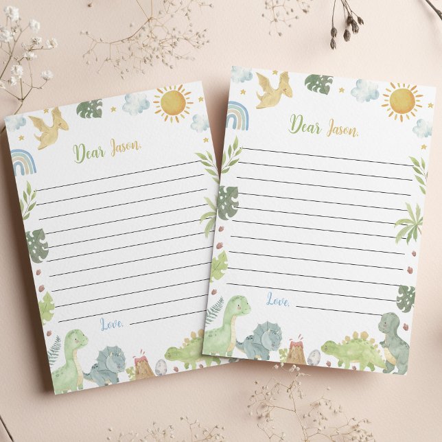 Dinosauurs 3 Rex Time Capsule Note-meddelandekort Tack Kort (Skapare uppladdad)