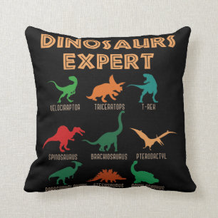 Dinosauurs Expert Boys Girls Dino T-rex Spinosauru Kudde