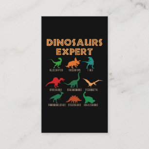 Dinosauurs Expert Boys Girls Dino T-rex Spinosauru Visitkort