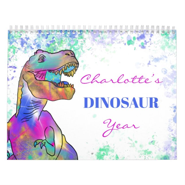 Dinosauurs personlig färgstark kalender (Omslag)