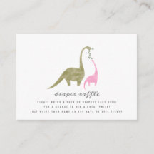 Dinosauurs Rosa Baby Shower Diaper Raffle