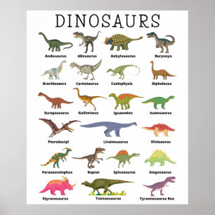 Dinosauurutskrift, Poster Pappert (projektionsyta)