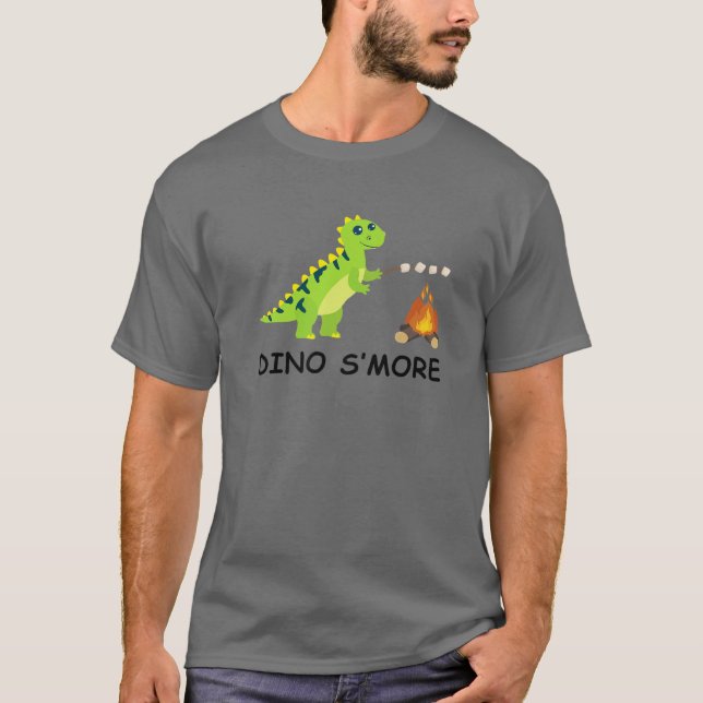 Dinosmore Dinosaur Smore Campfire Funny Camping T Shirt (Framsida)