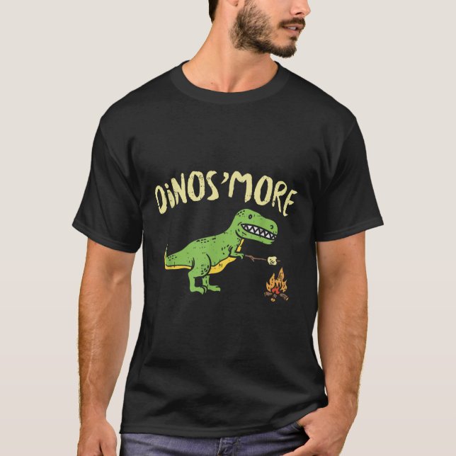 Dinosmore Rolig Dino Smore Camping Dinosaurläger C T Shirt (Framsida)