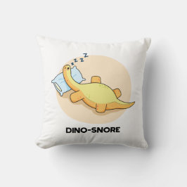Dinosnore Funny Sleeping Dinosaur Pun Kudde