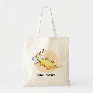 Dinosnore Funny Sleeping Dinosaur Pun Tygkasse