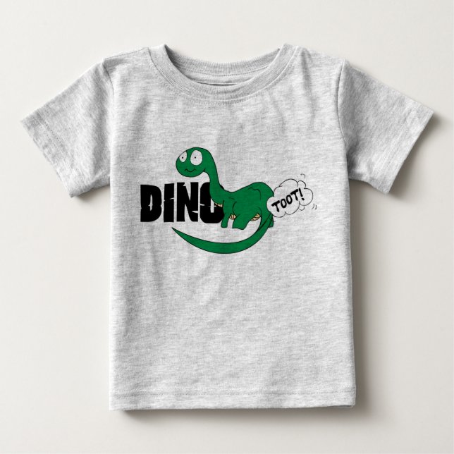 DinoToot: Bronto Baby Tee Shirt (Framsida)