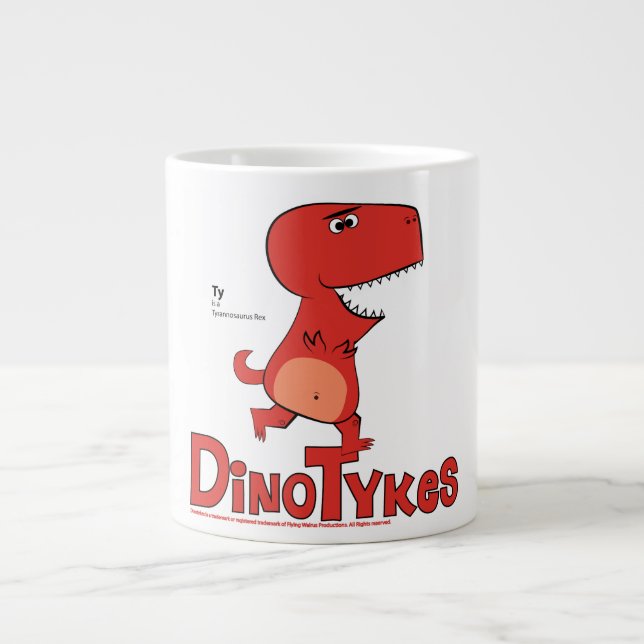 Dinotykes Ty är en Tyrannosaurus Rex Jumbo Mugg (Framsidan)