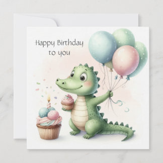 dinozaur birthday Personalize Custom Kort