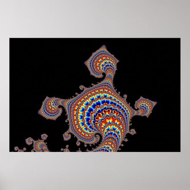 Dinozaur - Fractal Art Poster (Framsidan)