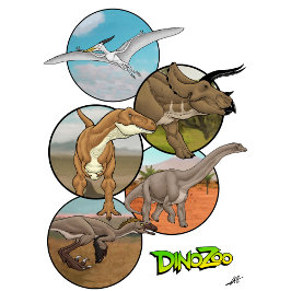 DinoZoo Dinosaur Collage T Shirt