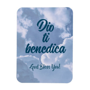 Dio Te Benedica Italienska Religiösan Magnet
